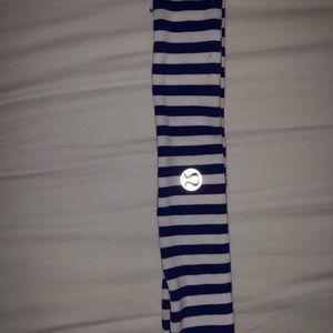 Royal Blue/White striped Lululemon headband
